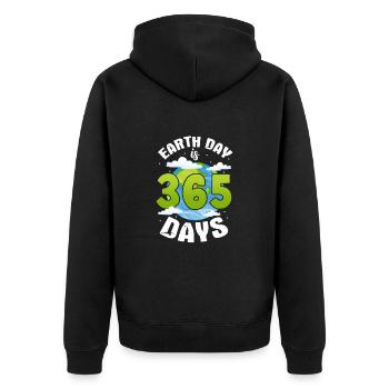 Changement climatique - Veste à capuche bio Premium Unisexe - noir - Dos - Nico (187cm)