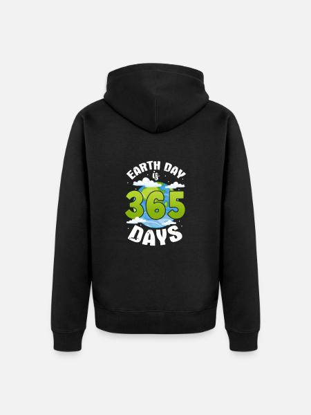 Climate change - Unisex Premium Organic Zip Hoodie - black