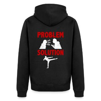 Kickboxing Kickboxer Problème Solution Hobby - Veste à capuche bio Premium Unisexe - noir - Dos - Nico (187cm)