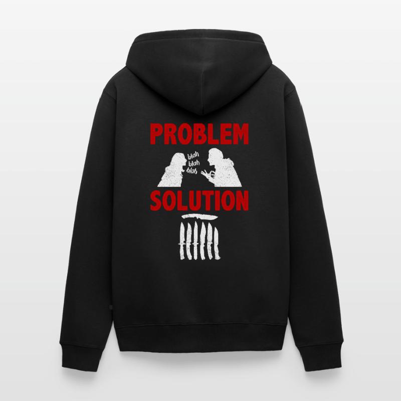 Knife Making Knife Maker Problem Solution Hobby Unisex Premium Bio Zip Hoodie