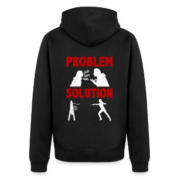 Fabrication de couteaux Fabricant de couteaux Solution de problème Passe-temps - Veste à capuche bio Premium Unisexe - noir - Dos - Nico (187cm)