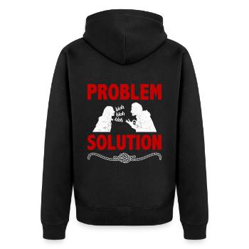 Nœud Nœud Nouer Problème Solution Hobby - Veste à capuche bio Premium Unisexe - noir - Dos - Nico (187cm)