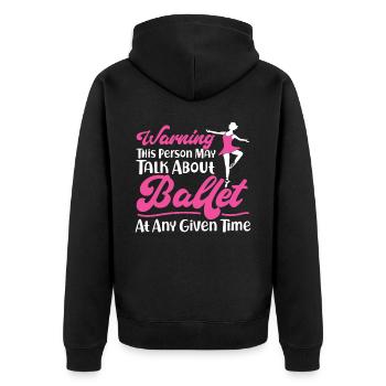 Ballet Danseuse Danse Ballerine - Veste à capuche bio Premium Unisexe - noir - Dos - Nico (187cm)