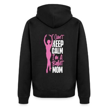 Ballet Dancer Dance Girl Ballerina - Unisex Premium Bio Zip Hoodie - Schwarz - Hinten - Nico (187cm)