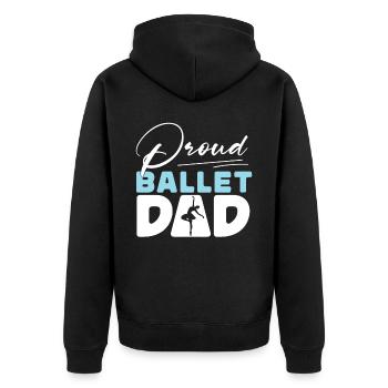 Ballet Dancer Dance Girl Ballerina - Unisex Premium Organic Zip Hoodie - black - Back - Nico (187cm)