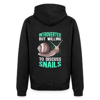 escargots drôle cadeau d’escargot - Veste à capuche bio Premium Unisexe - noir - Dos - Nico (187cm)