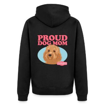 Cavapoo Mom Dog Cavoodle Dog Owner Gift - Unisex Premium Organic Zip Hoodie - black - Back - Nico (187cm)