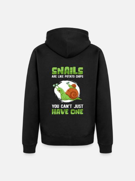 Snail | funny snails gift - Unisex Premium Organic Zip Hoodie - black