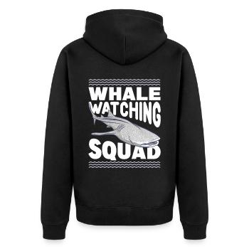 Whale Watching Whale Watching Whale Orca Blue Whale - Unisex Premium Organic Zip Hoodie - black - Back - Nico (187cm)