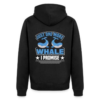 Observation des baleines Observation des baleines Orques Bleu Baleine - Veste à capuche bio Premium Unisexe - noir - Dos - Nico (187cm)