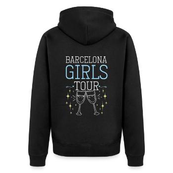 Barcelona Girls Tour - Veste à capuche bio Premium Unisexe - noir - Dos - Nico (187cm)