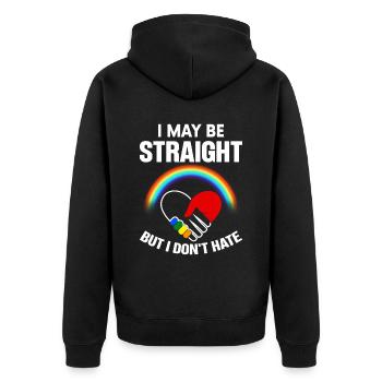 Je suis peut-être hétéro mais je ne déteste pas être Pride Regenb - Veste à capuche bio Premium Unisexe - noir - Dos - Nico (187cm)