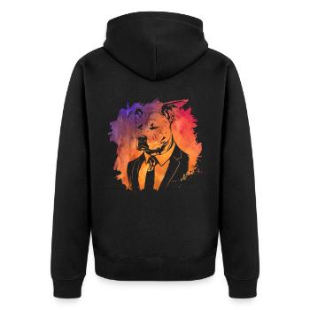 Pitbull - Veste à capuche bio Premium Unisexe - noir - Dos - Nico (187cm)