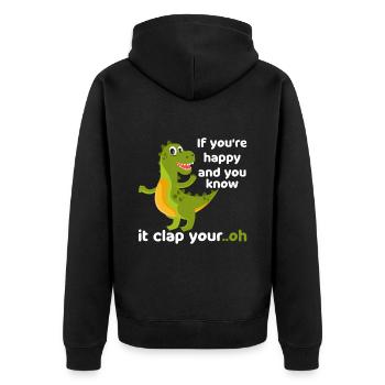 Si vous êtes heureux et que vous le savez, applaudissez votre... Oh - Veste à capuche bio Premium Unisexe - noir - Dos - Nico (187cm)