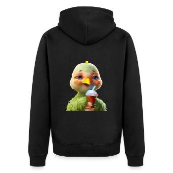 Poulet mignon avec boisson gazeuse - Veste à capuche bio Premium Unisexe - noir - Dos - Nico (187cm)