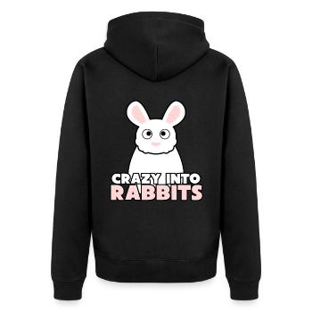 Lapin Lapin Lapin Lapin - Veste à capuche bio Premium Unisexe - noir - Dos - Nico (187cm)