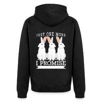 Lapin Lapin Lapin Lapin - Veste à capuche bio Premium Unisexe - noir - Dos - Nico (187cm)