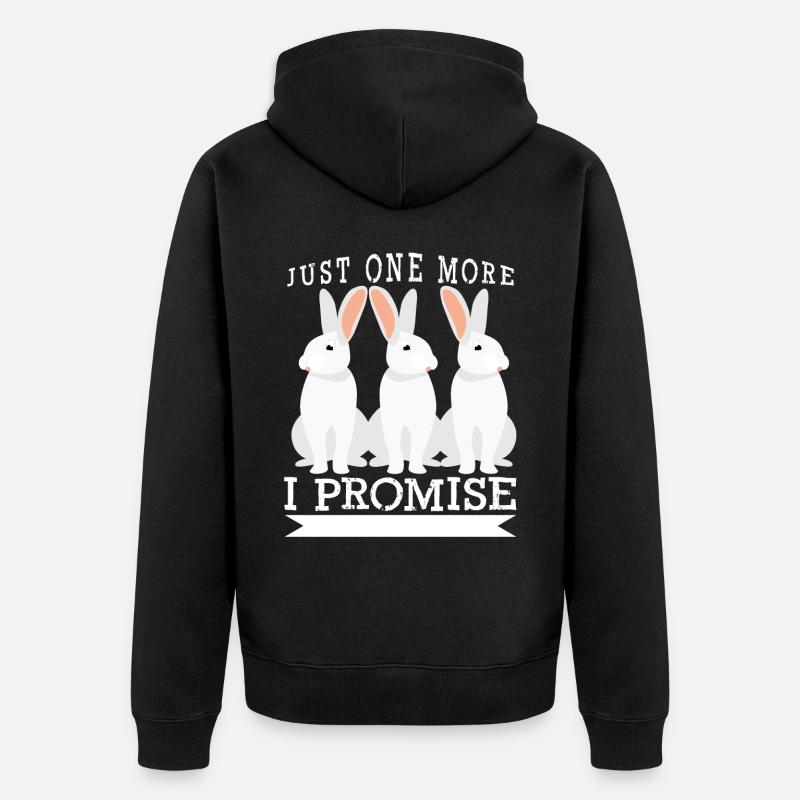 Lapin Lapin Lapin Lapin - Veste à capuche bio Premium Unisexe - noir
