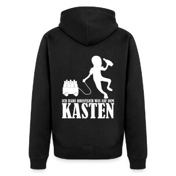 Bier Braumeister Bierbrauer Vatertag - Unisex Premium Bio Zip Hoodie - Schwarz - Hinten - Nico (187cm)