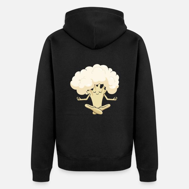 Yoga du chou-fleur - Veste à capuche bio Premium Unisexe - noir