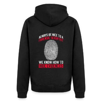 Forensic Analyst Design Für Forensiker - Veste à capuche bio Premium Unisexe - noir - Dos - Nico (187cm)
