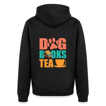 Livres pour chiens Thé Chai Buveur de thé Amateurs de thé Chai - Veste à capuche bio Premium Unisexe - noir - Dos - Nico (187cm)