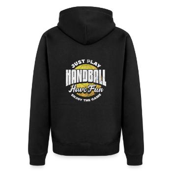 Handball Handball Joueur Handball Joueur Sport Cadeau - Veste à capuche bio Premium Unisexe - noir - Dos - Nico (187cm)