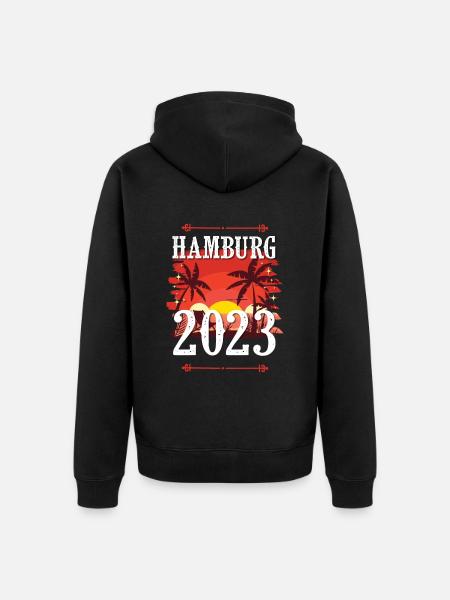 Hamburg 2023 - Unisex Premium Organic Zip Hoodie - black