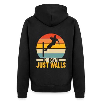 Parkour Freerunning - Veste à capuche bio Premium Unisexe - noir - Dos - Nico (187cm)
