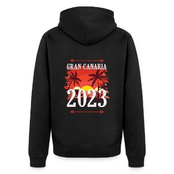 Grande Canarie 2023 (Garantie du prix le plus bas) - Veste à capuche bio Premium Unisexe - noir - Dos - Nico (187cm)