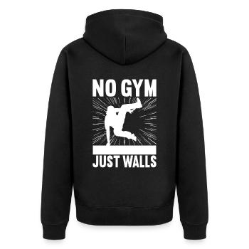 Parkour Freerunning - Veste à capuche bio Premium Unisexe - noir - Dos - Nico (187cm)