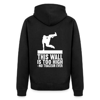 Parkour Freerunning - Veste à capuche bio Premium Unisexe - noir - Dos - Nico (187cm)