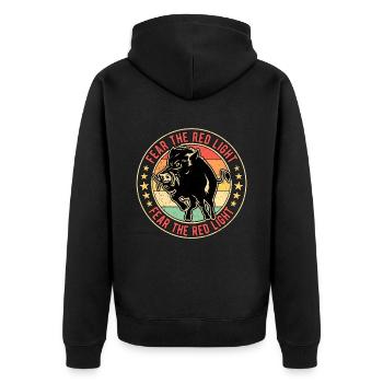 Sanglier Chasse au sanglier Chasseurs de sangliers - Veste à capuche bio Premium Unisexe - noir - Dos - Nico (187cm)