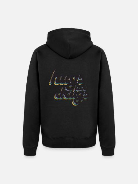 Hugs instead of drugs - Unisex Premium Organic Zip Hoodie -