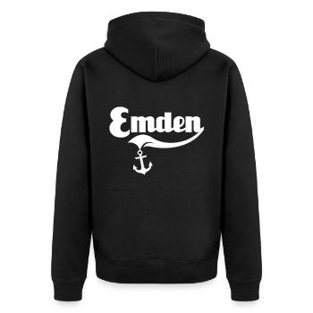 Emden Mer du Nord Emdener - Veste à capuche bio Premium Unisexe - noir - Dos - Nico (187cm)