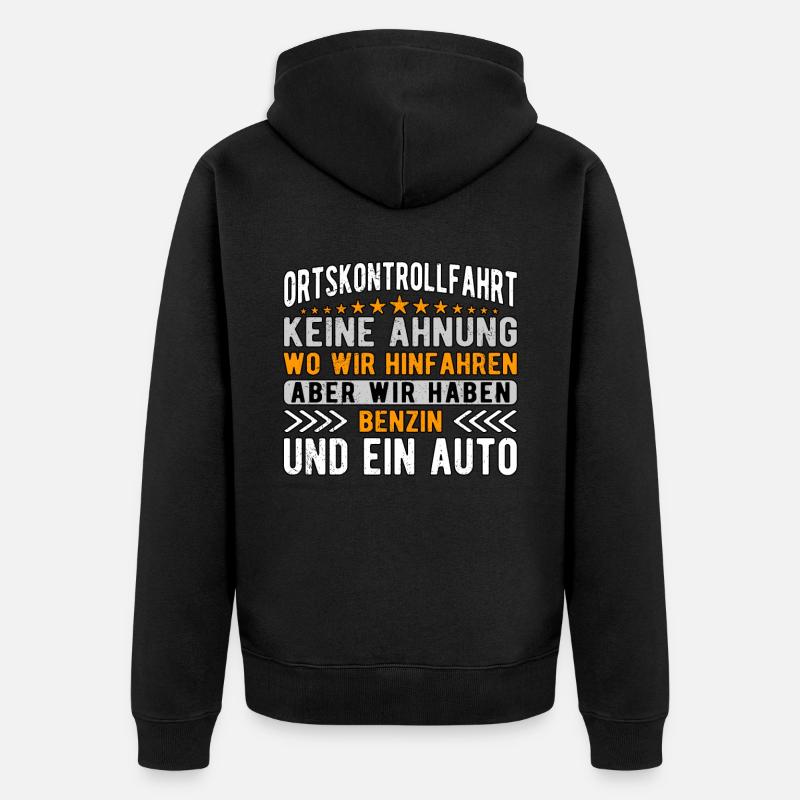 OKF Ortskontrollfahrt - Unisex Premium Bio Zip Hoodie - Schwarz