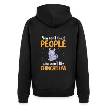 Les chinchillas ne font pas confiance aux poux laineux de rongeurs - Veste à capuche bio Premium Unisexe - noir - Dos - Nico (187cm)