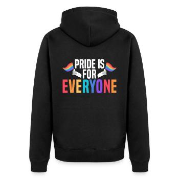La fierté est pour tout le monde Mois arc-en-ciel LGBTQ Gay - Veste à capuche bio Premium Unisexe - noir - Dos - Nico (187cm)