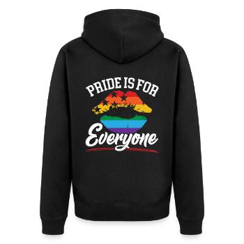 La fierté est pour tout le monde Mois arc-en-ciel LGBTQ Gay - Veste à capuche bio Premium Unisexe - noir - Dos - Nico (187cm)