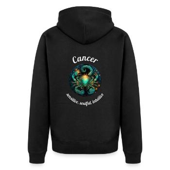 Signe du zodiaque Cancer Astronomie - Veste à capuche bio Premium Unisexe - noir - Dos - Nico (187cm)