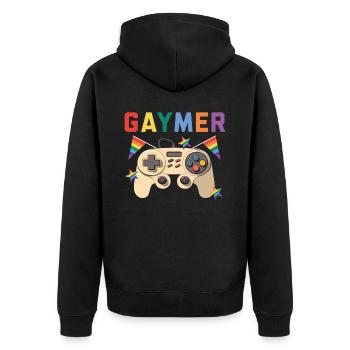 Droits des homosexuels Mois de la fierté arc-en-ciel LGBTQ Gamer - Veste à capuche bio Premium Unisexe - noir - Dos - Nico (187cm)