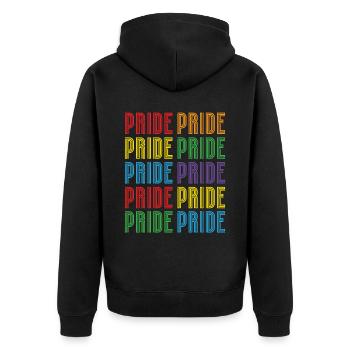 Gay Rights Rainbow Pride Month LGBTQ Pride Parade - Unisex Premium Organic Zip Hoodie - black - Back - Nico (187cm)