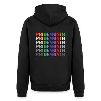 Gay Rights Rainbow Pride Month LGBTQ Pride Parade - Unisex Premium Organic Zip Hoodie - black - Back - Nico (187cm)