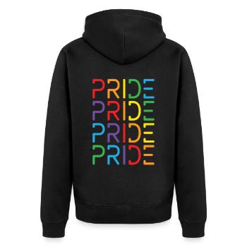 Gay Rights Rainbow Pride Month LGBTQ Pride Parade - Unisex Premium Organic Zip Hoodie - black - Back - Nico (187cm)