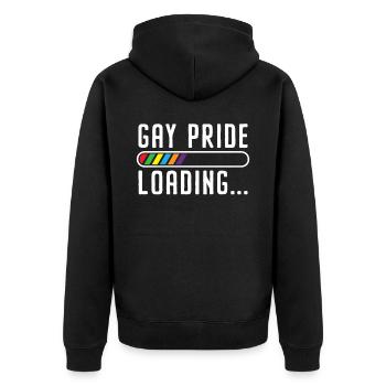 Gay Rights Rainbow Pride Month LGBTQ Pride Parade - Unisex Premium Organic Zip Hoodie - black - Back - Nico (187cm)