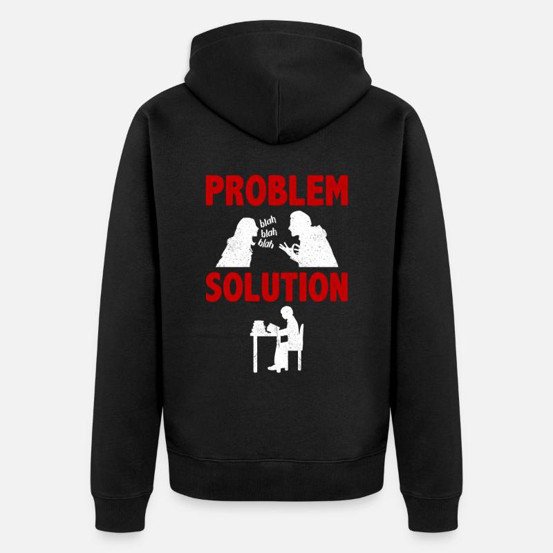 Learning Education University Problem Solution - Unisex Premium Organic Zip Hoodie - black