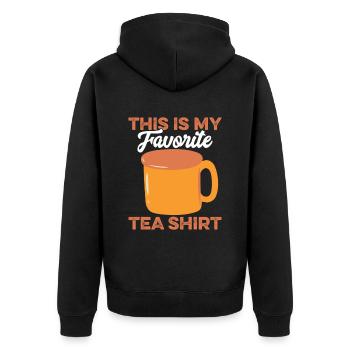 Thé préféré Chai Buveur de thé Chai Tea Lovers Thé Chai - Veste à capuche bio Premium Unisexe - noir - Dos - Nico (187cm)