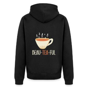 Beauteaful Chai Buveurs Tea Lovers Chai Thé - Veste à capuche bio Premium Unisexe - noir - Dos - Nico (187cm)