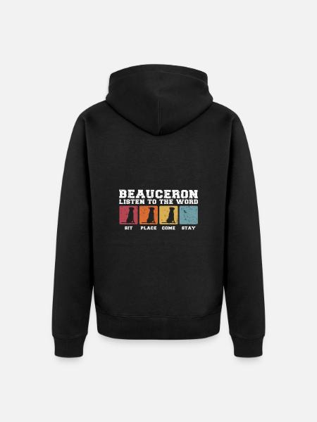Beauceron écoute la parole - Veste à capuche bio Premium Unisexe - noir
