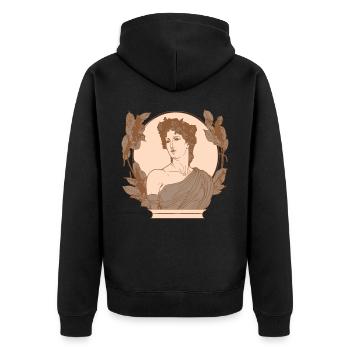 Divinité européenne Vénus Déesse romaine Mytholo antique - Veste à capuche bio Premium Unisexe - noir - Dos - Nico (187cm)